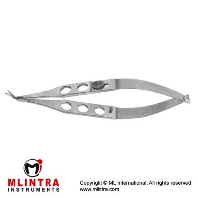 Troutman-Castroviejo Corneoscleral Scissor Right - Small Blades - With Lock Stainless Steel, 10.5 cm - 4 1/4"
